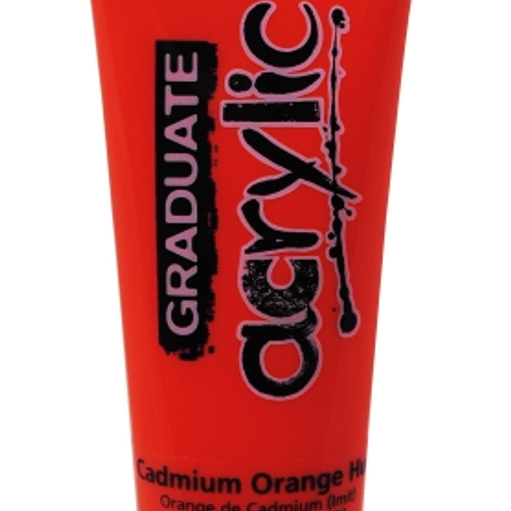 Daler Rowney Graduate Pintura Acrilica - Tubo de Plastico - 120ml - Color Naranja de Cadmio 1