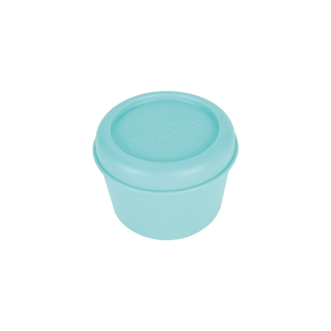 Milan 460 Since 1918 Fiambrera Hermetica Redonda de 0.25L - Libre de BPA - Tapa de Rosca - Apto para Microondas, Lavavajillas y Congelador - 10x7cm -  1