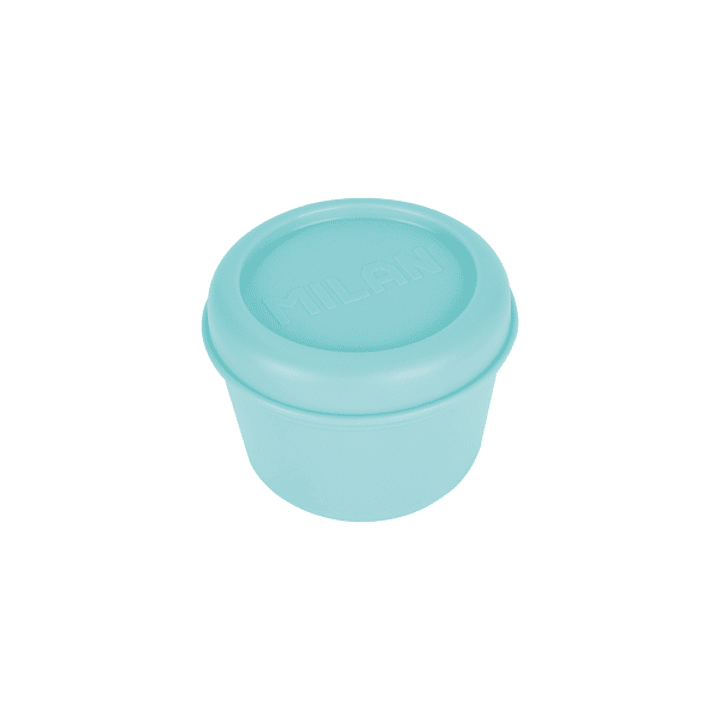 Milan 460 Since 1918 Fiambrera Hermetica Redonda de 0.25L - Libre de BPA - Tapa de Rosca - Apto para Microondas, Lavavajillas y Congelador - 10x7cm -  1