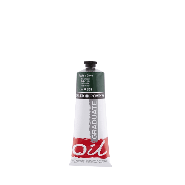 Daler Rowney Graduate Pintura al Oleo - Tubo de Aluminio - 220ml - Color Verde Hooker 1