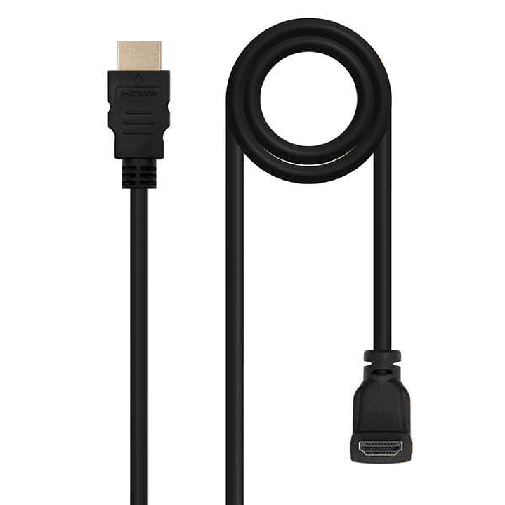 Nanocable Cable HDMI v1.4 Acodado Macho a HDMI v1.4 Macho 1.80m - Alta Velocidad - Color Negro 1