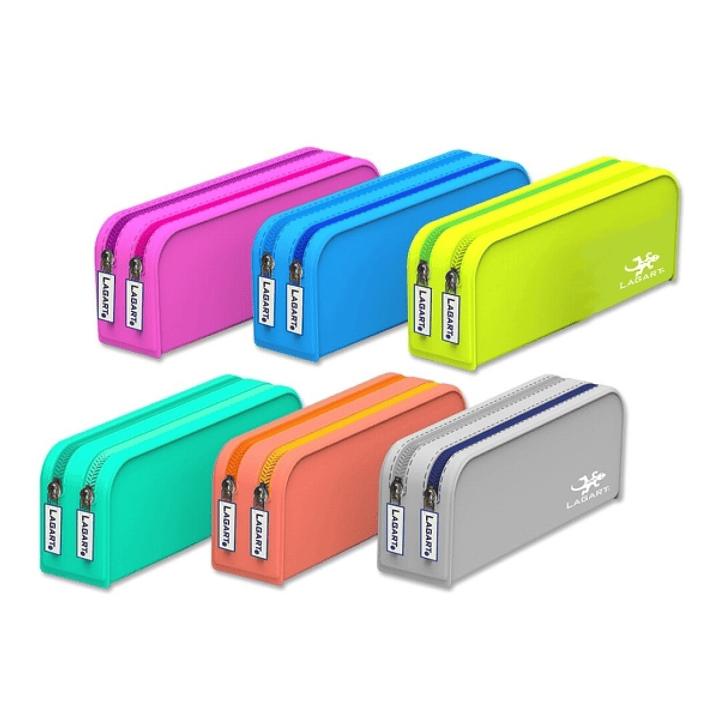 Lagart Portatodo de Silicona con 2 Compartimentos - Colores Surtidos 1