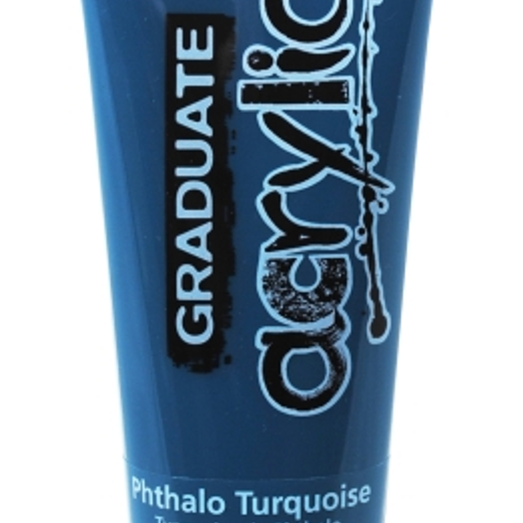 Daler Rowney Graduate Pintura Acrilica - Tubo de Plastico - 120ml - Color Turquesa Ftalo 1