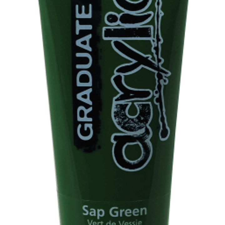 Daler Rowney Graduate Pintura Acrilica - Tubo de Plastico - 120ml - Color Verde Vejiga 1