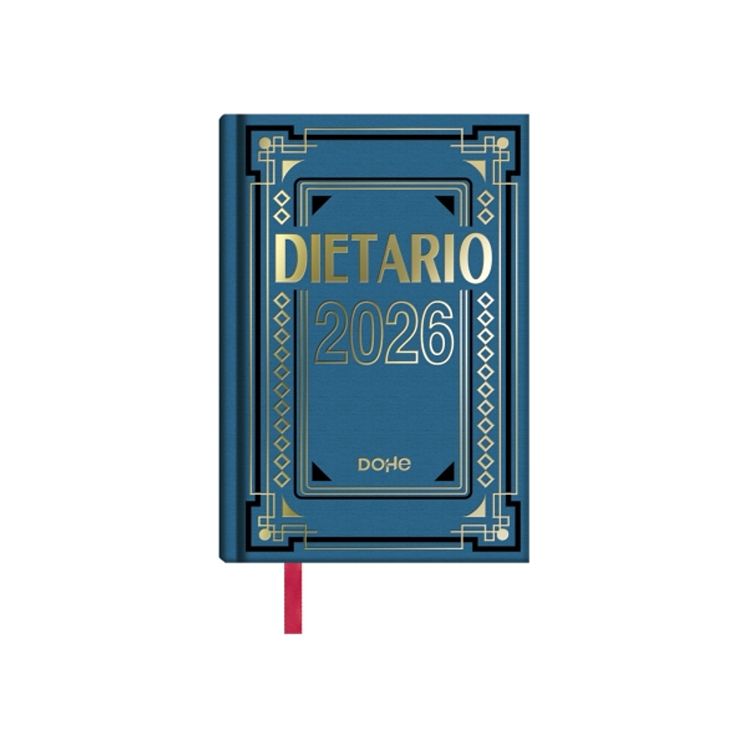 Dohe Dietario Anual Octavo - Dia Pagina - Fabricado en Geltex con Carton Contracolado - Tamaño 11.5x16.6cm - Colores Surtidos Aleatorios 1