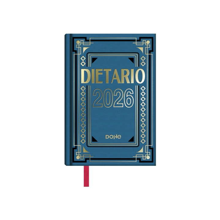 Dohe Dietario Anual Octavo - Dia Pagina - Fabricado en Geltex con Carton Contracolado - Tamaño 11.5x16.6cm - Colores Surtidos Aleatorios 1