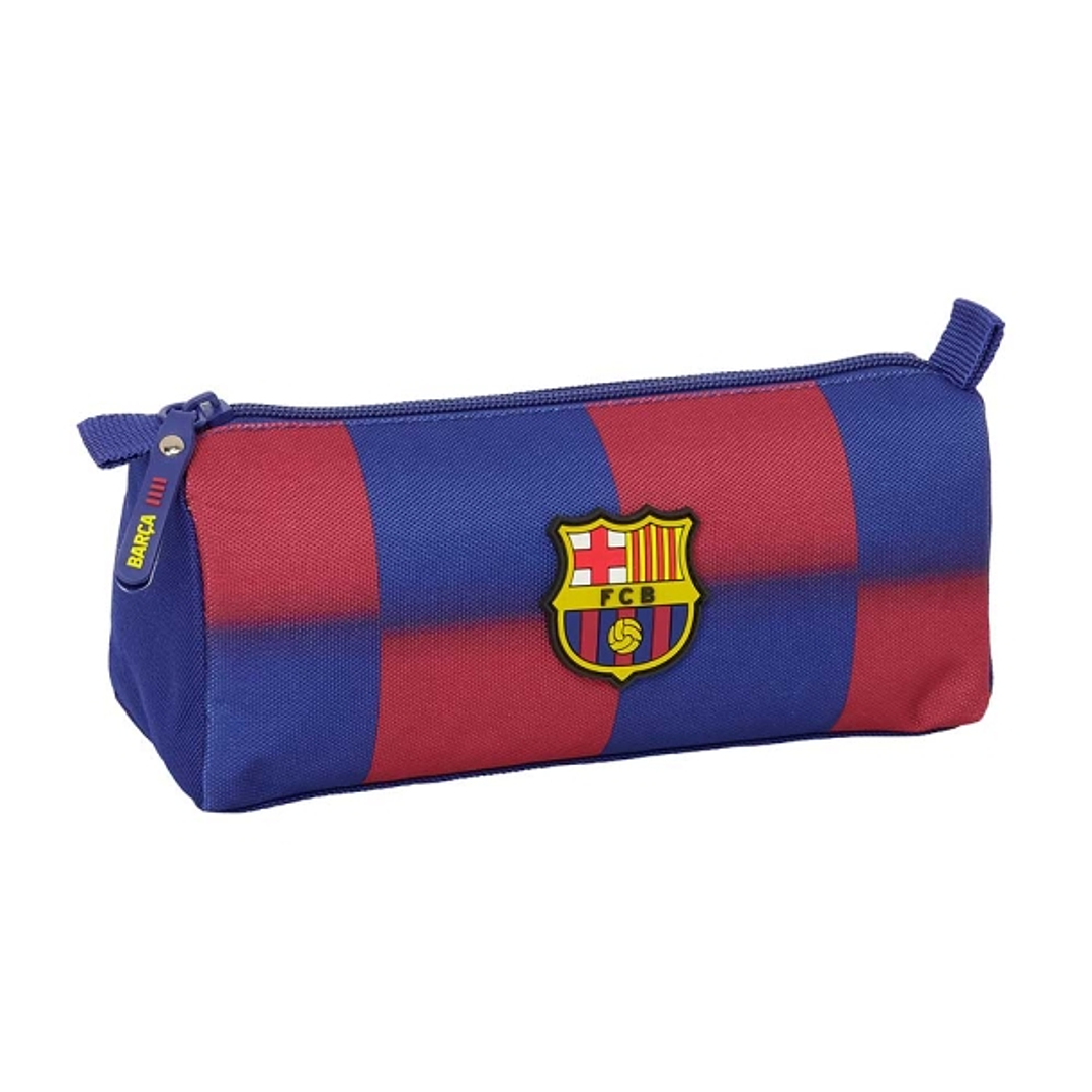 Safta F.C.Barcelona Estuche Portatodo de 1.2L - 1 Compartimento - Cierre con Cremallera - 21x8x7cm - Color Rojo y Azul 1
