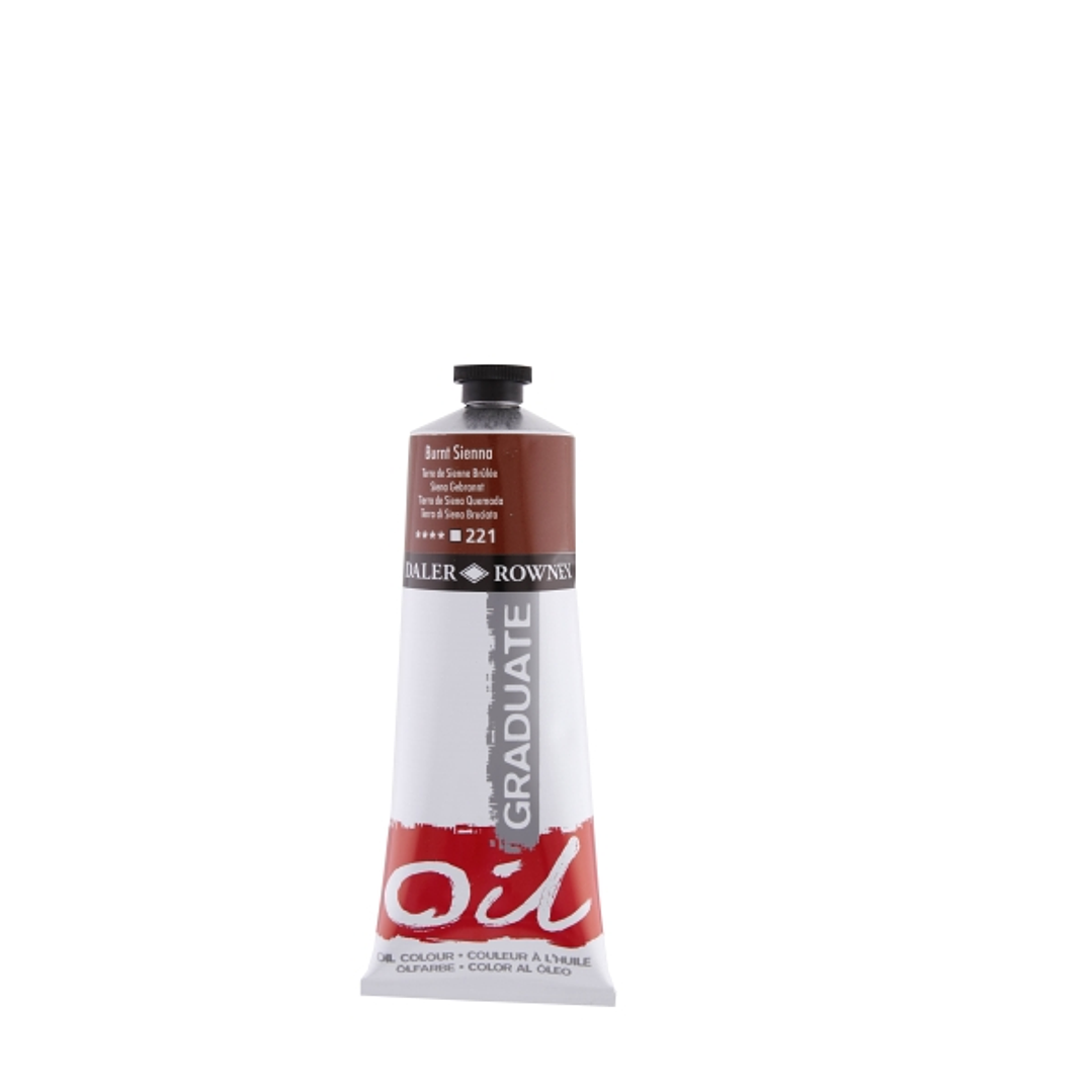 Daler Rowney Graduate Pintura al Oleo - Tubo de Aluminio - 220ml - Color Siena Quemada 1