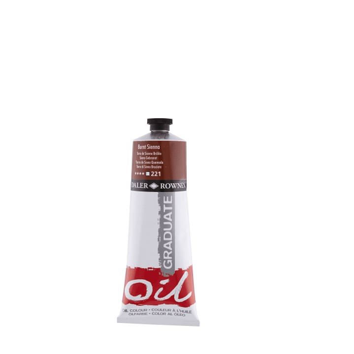 Daler Rowney Graduate Pintura al Oleo - Tubo de Aluminio - 220ml - Color Siena Quemada 1