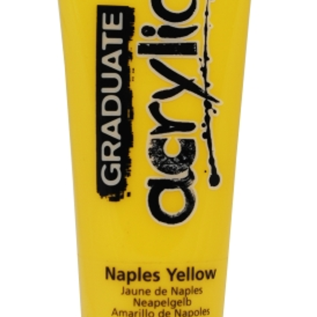 Daler Rowney Graduate Pintura Acrilica - Tubo de Plastico - 120ml - Color Amarillo de Napoles 1