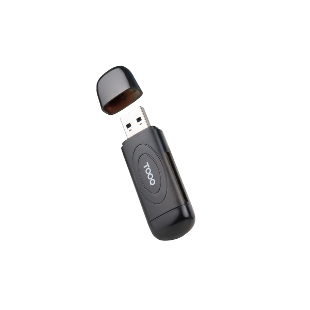 Tooq Lector de Tarjetas USB-A 3.0 - Compatible con SD, Micro SD y TF - Color Negro 1