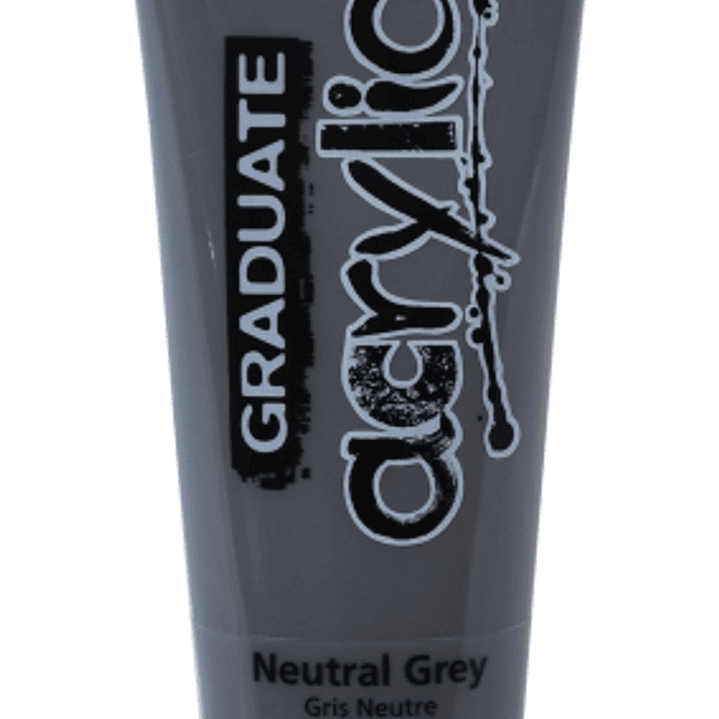Daler Rowney Graduate Pintura Acrilica - Tubo de Plastico - 120ml - Color Gris Neutro 1
