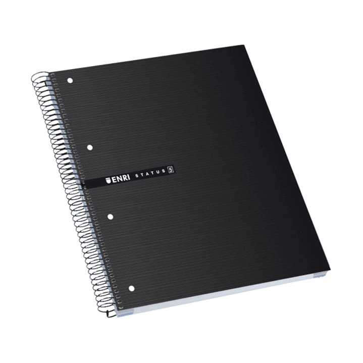 Enri Status A4+ Europeanbook - Tapa Extradura - 160 Hojas - Cuadricula 5x5 - Color Negro 1