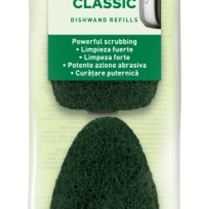 Scotch-Brite Recambios de Pack de 2 Estropajos con Mango para Tareas Dificiles - Color Verde Oscuro 1