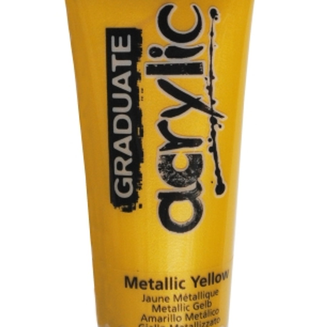 Daler Rowney Graduate Pintura Acrilica - Tubo de Plastico - 120ml - Color Amarillo Metalico 1