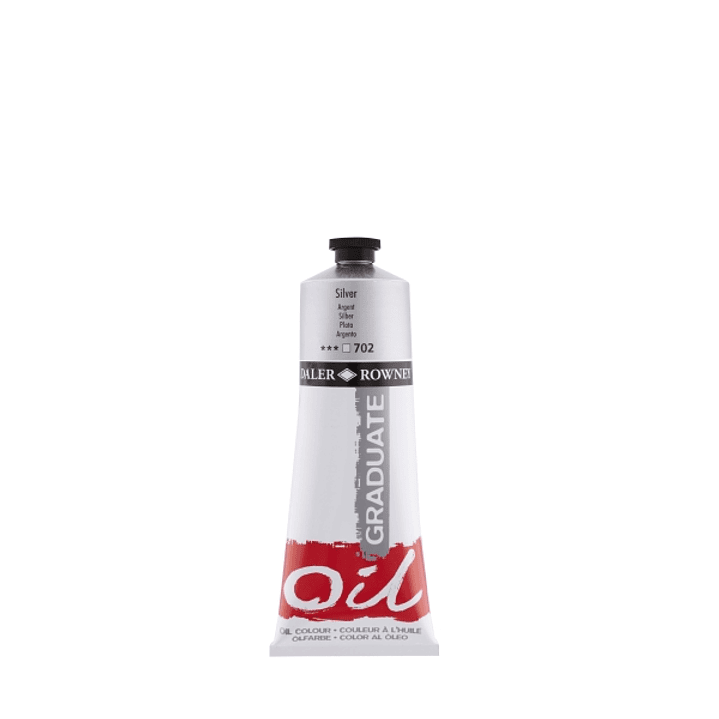 Daler Rowney Graduate Pintura al Oleo - Tubo de Aluminio - 220ml - Color Plata 1