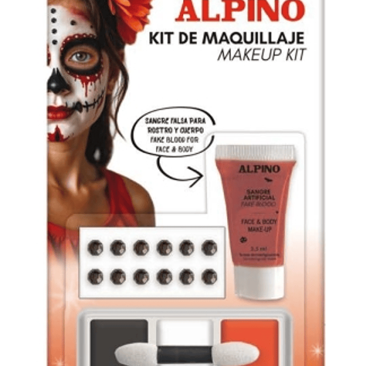 Alpino Set de Maquillaje Catrina - Se Lava con Agua y Jabon - Testado Dermatologicamente - Colores Surtidos 1