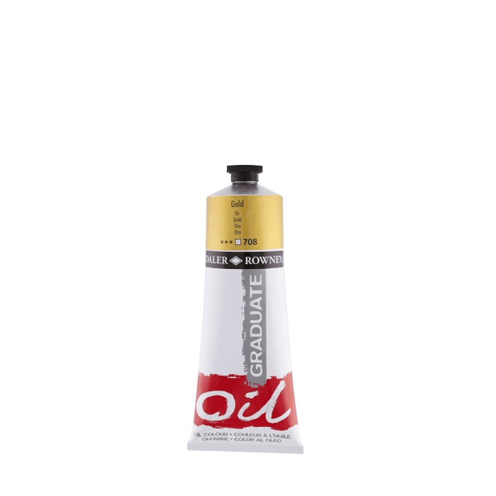 Daler Rowney Graduate Pintura al Oleo - Tubo de Aluminio - 220ml - Color Dorado 1