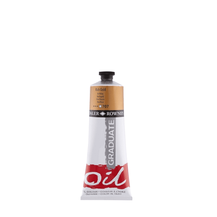 Daler Rowney Graduate Pintura al Oleo - Tubo de Aluminio - 220ml - Color Oro Rico 1