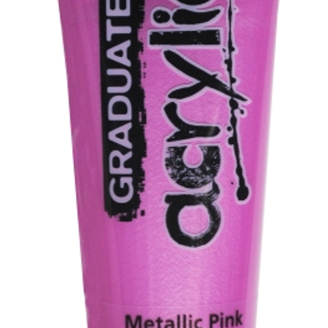 Daler Rowney Graduate Pintura Acrilica - Tubo de Plastico - 120ml - Color Rosa Metalico 1