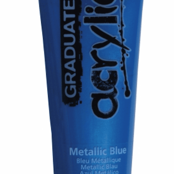 Daler Rowney Graduate Pintura Acrilica - Tubo de Plastico - 120ml - Color Azul Metalico 1