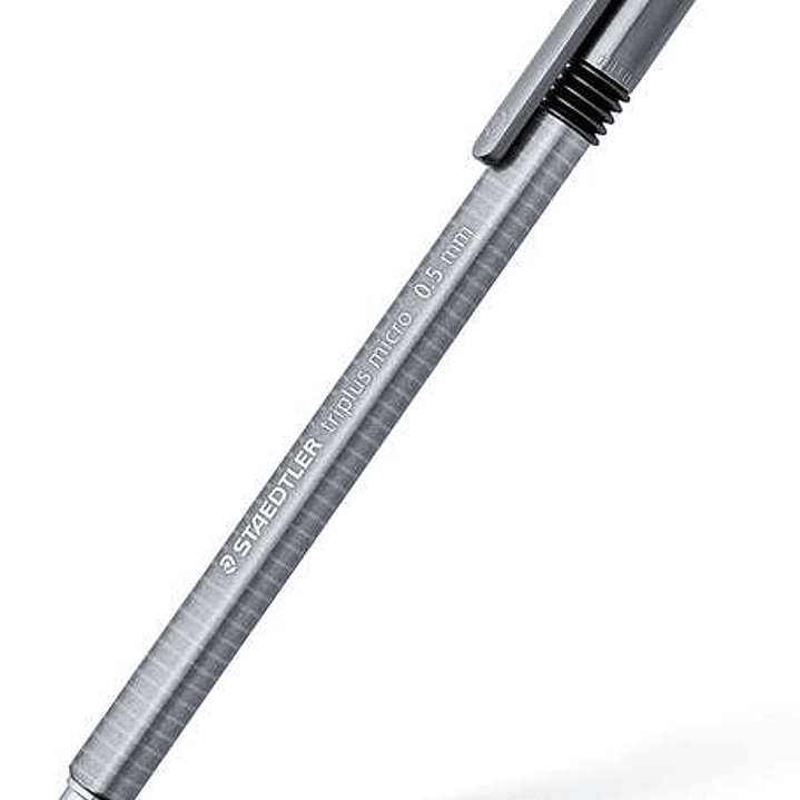 Staedtler Triplus Micro 774 Portaminas - Ancho de Linea 0.5mm - Punta Retractil - Diseño Ergonomico - Color Gris 1