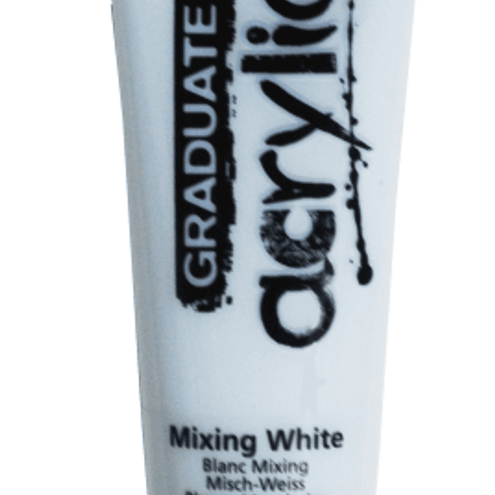 Daler Rowney Graduate Pintura Acrilica - Tubo de Plastico - 120ml - Color Blanco de Mezcla 1