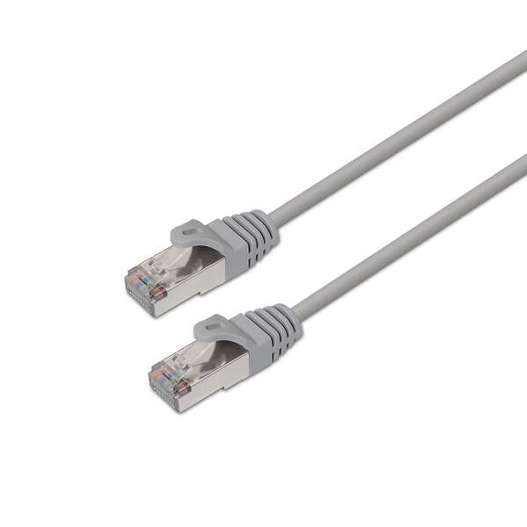 Aisens Cable de Red Latiguillo RJ45 Cat.6 FTP AWG24 - 15m - 10/100/1000 Mbit/s - Color Gris 1