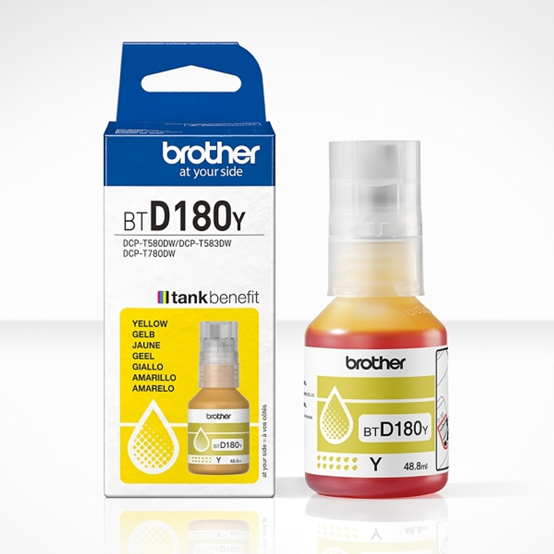 Brother BTD180Y Amarillo Botella de Tinta Original - BTD180Y 1