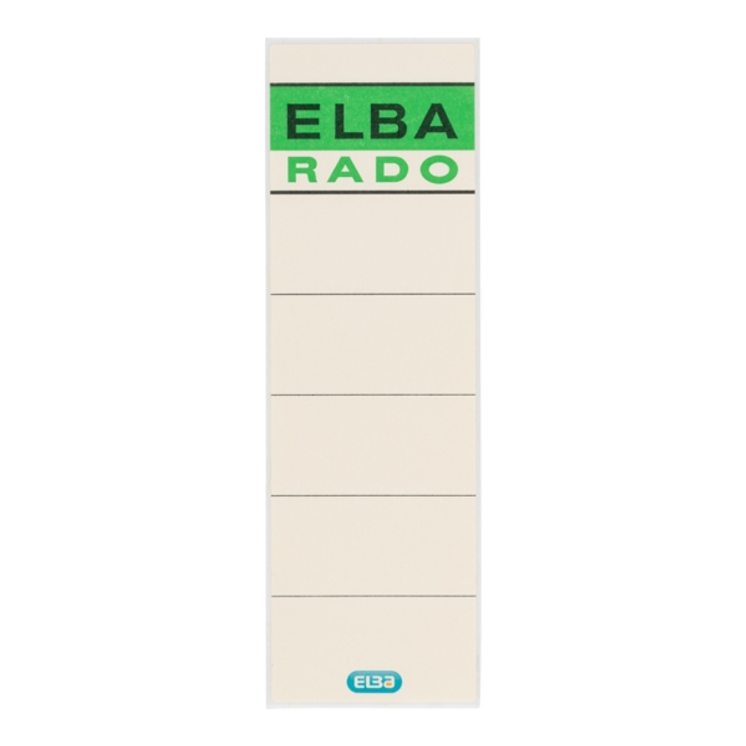 Elba Pack de 100 Unidades Etiquetas Adhesivas L80mm - Facil de Pegar - Medida de 80mm - Color Beige 1