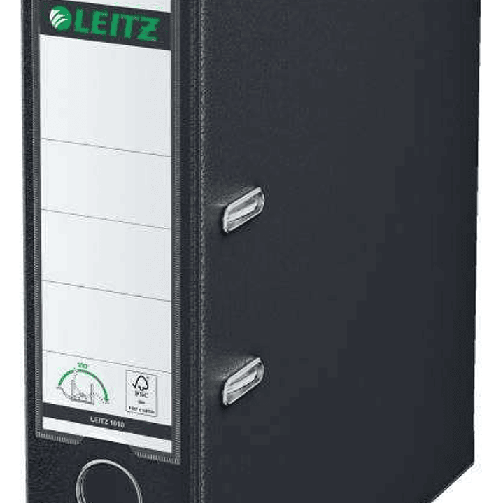 Leitz 180º Archivador de Palanca Tamaño A4 - Lomo Ancho 80mm - Ollao, Rado y Tarjetero en el Lomo - Carton Forrado en Plastico - Cantoneras Metalicas  1