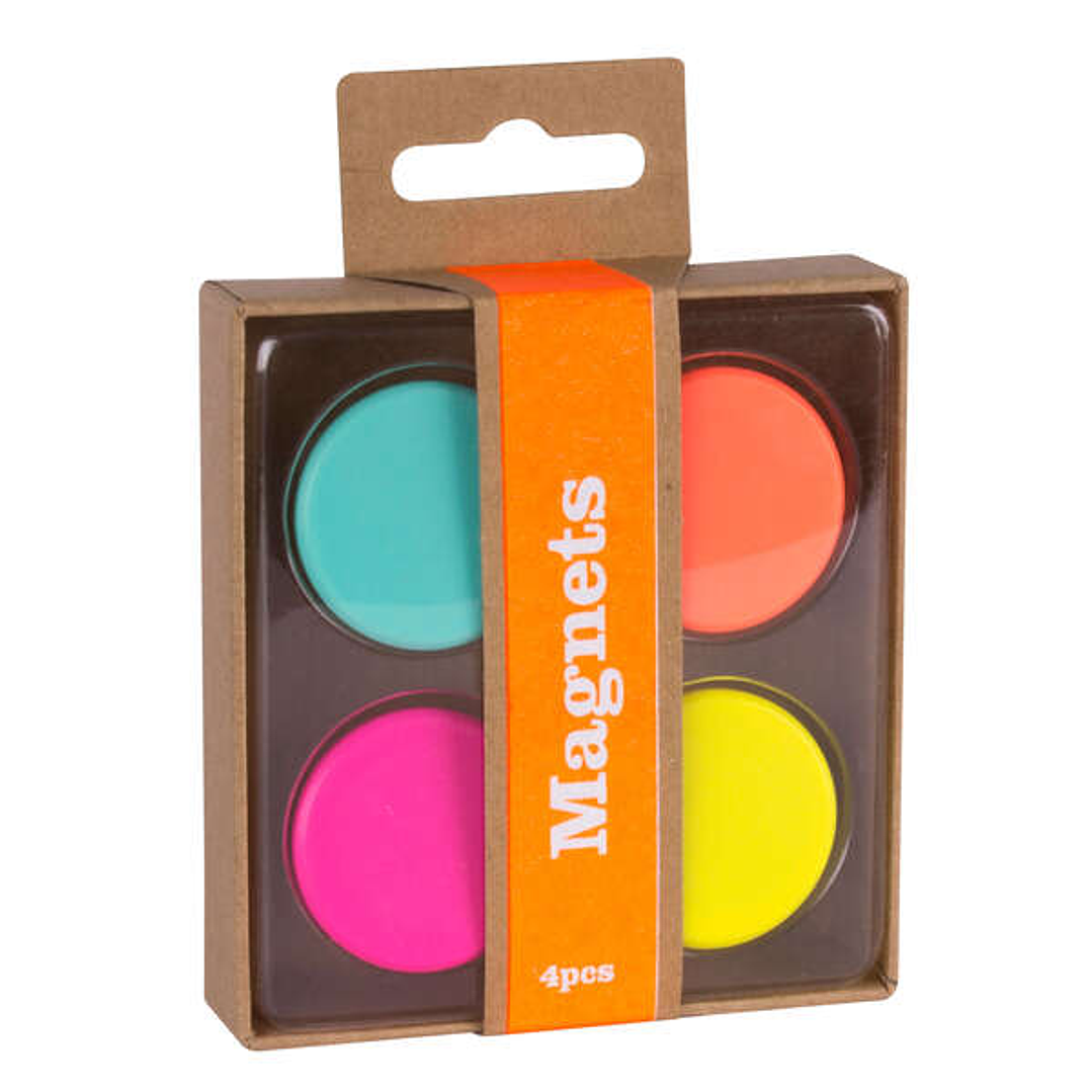 Apli Fluor Collection Imanes - Caja Kraft con 4 Imanes Fluorescentes Surtidos - Recambio para Expositor 15146 1