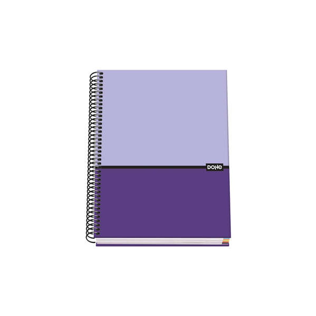 Dohe Cuaderno Espiral Tapa Dura A5 - 162x210mm - Cubierta Carton Forrado - Interior 100 Hojas 90g Microperforadas - Cuadricula 5mm 1