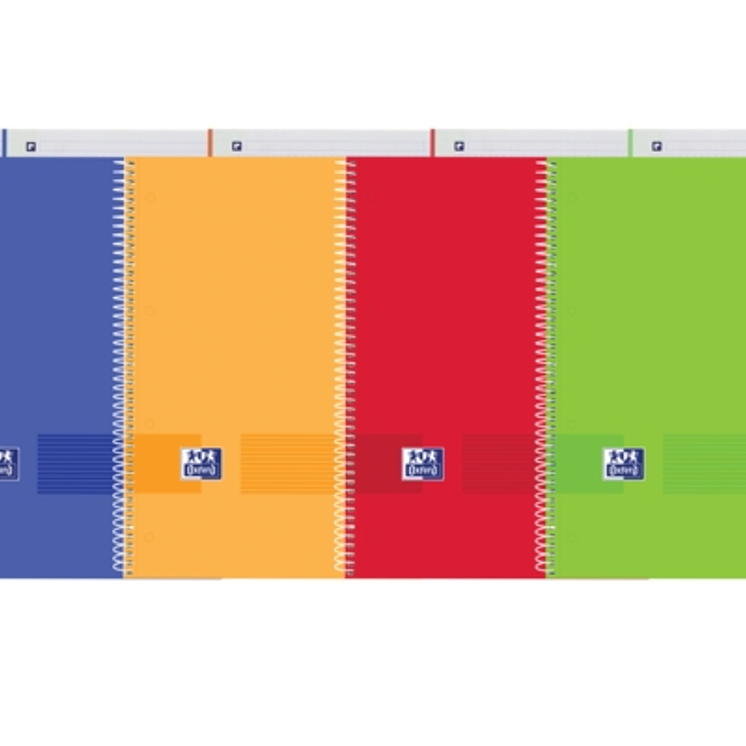 Oxford Live&Go Europeanbook 1 Tapa de Plastico A4+ 5x5 - Tamaño A4+ - 80 Hojas - Colores Surtidos 1