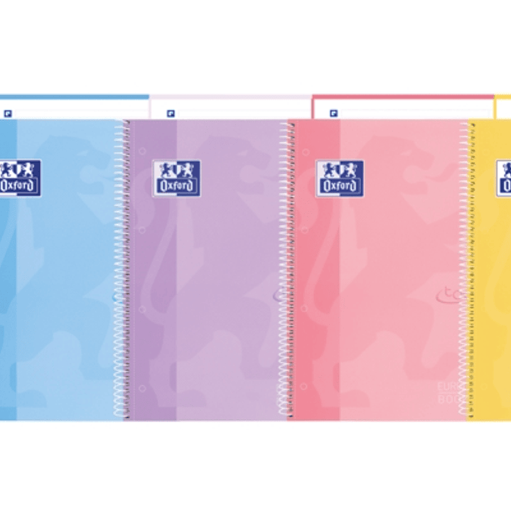 Oxford School Touch Europeanbook 1 Cuaderno A4+ 80 Hojas icroperforadas Rayado Dots - Tapa Extradura - Colores Pastel Surtidos 1