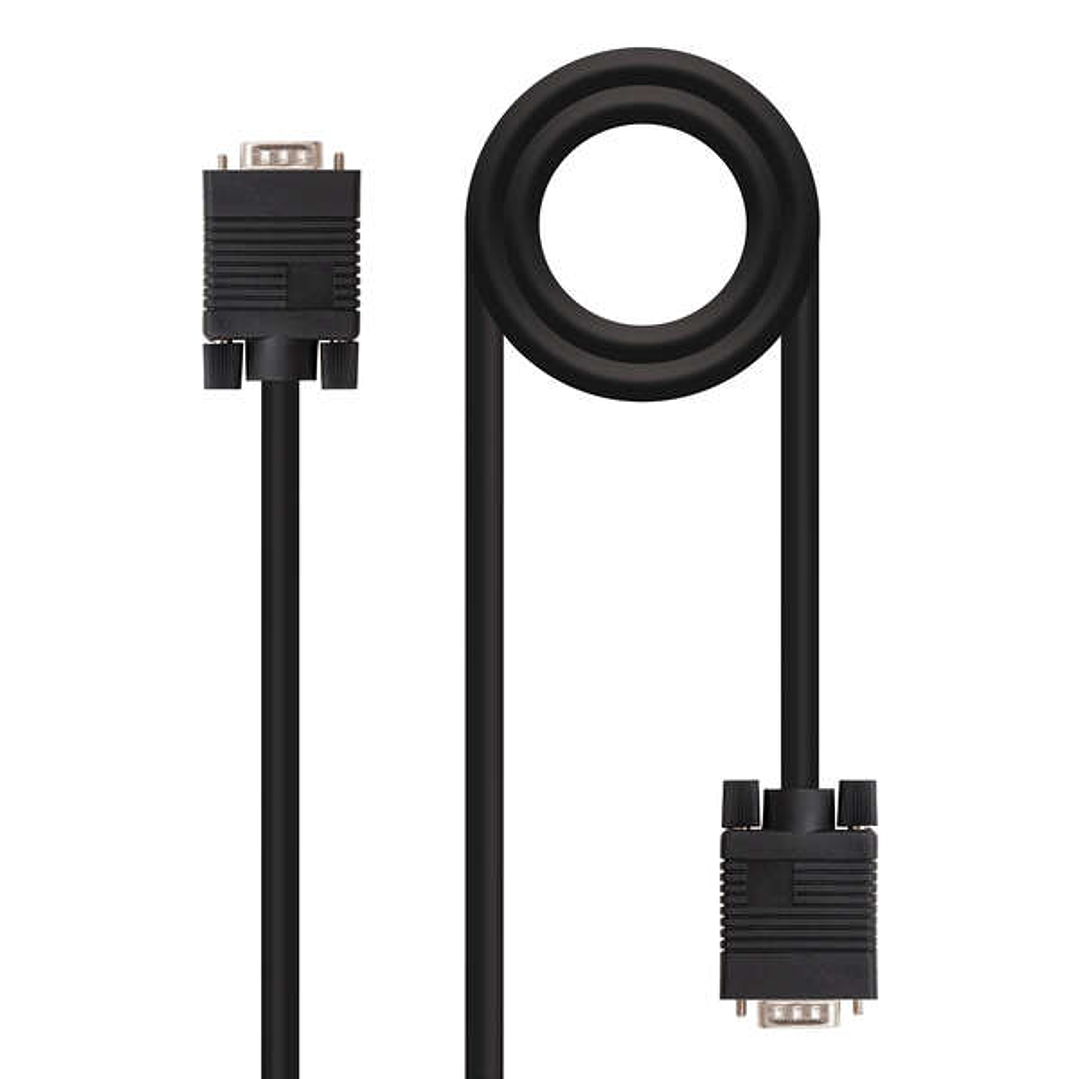 Nanocable Cable SVGA HDB15 Macho a HDB15 Macho 5m - Color Negro 1