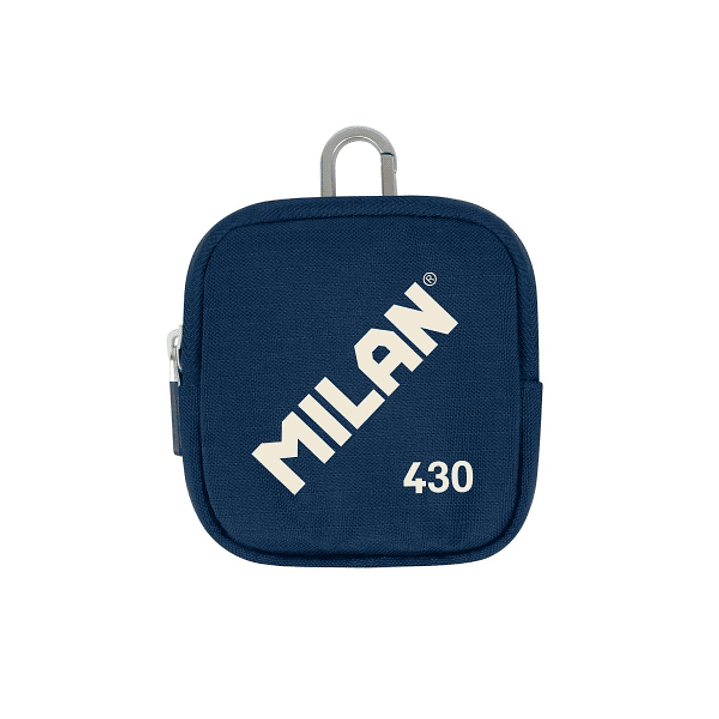 Milan Coleccion 430 Monedero Pequeño - Tamaño Monedero 10,3x10x2,5cm - Cierre de Cremallera - Mosqueton de Aluminio - Color Azul Marino 1