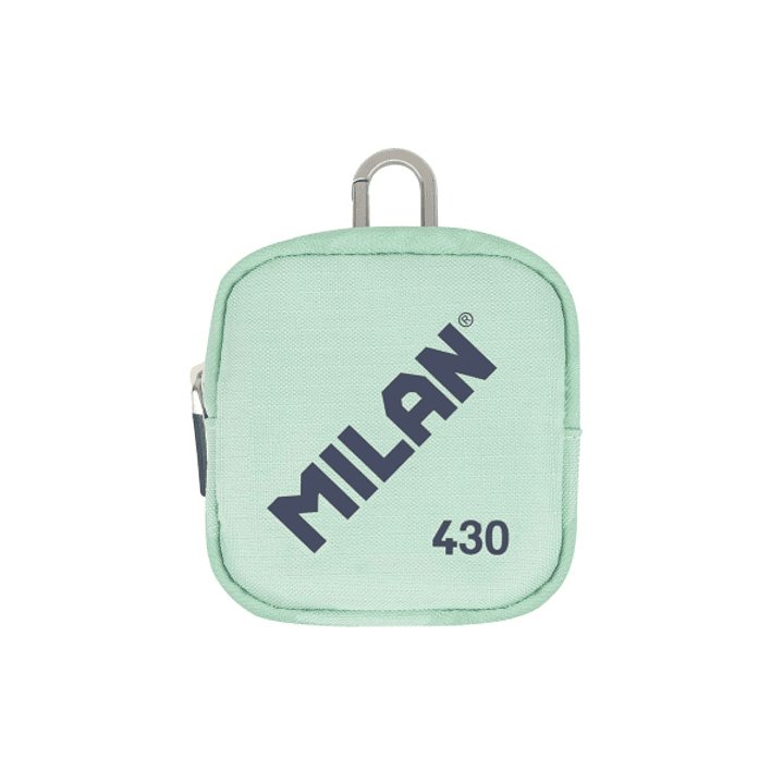 Milan Coleccion 430 Monedero Pequeño - Tamaño Monedero 10,3x10x2,5cm - Cierre de Cremallera - Mosqueton de Aluminio - Color Verde 1