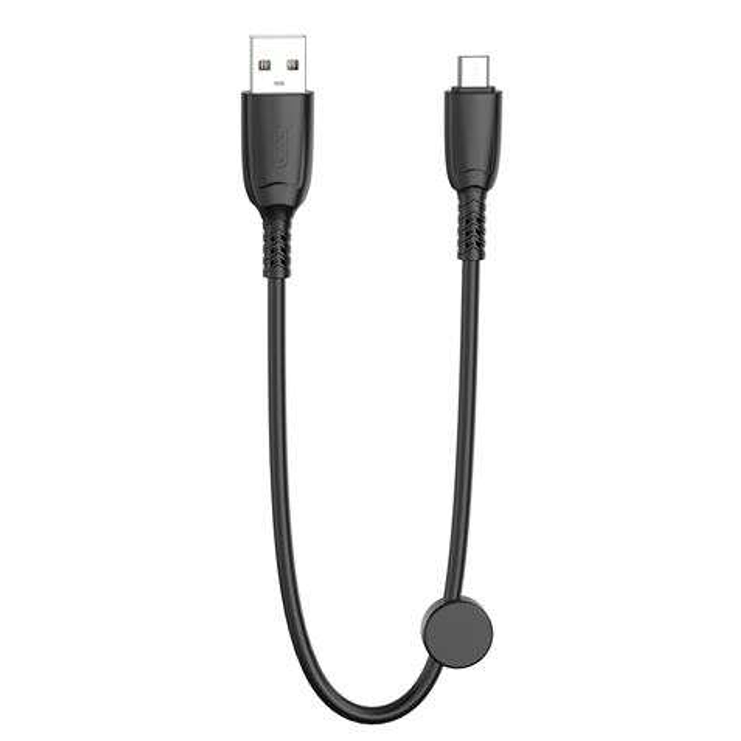 XO Cable NB247 Carga Rapida USB - Micro USB - 6A - 25cm con Clip - Color Negro 1