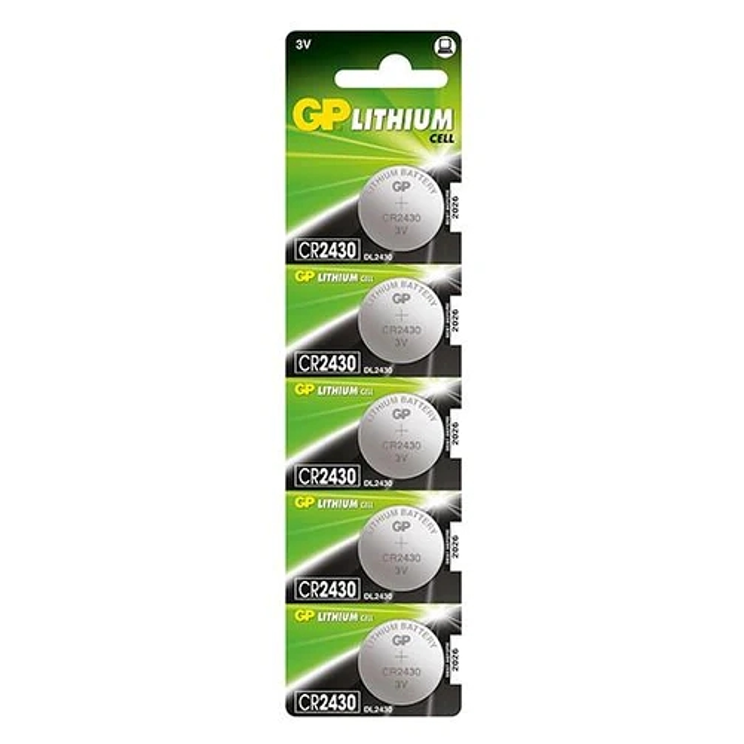GP Lithium Pack de 5 Pilas Litio de Boton CR2430 3V 1