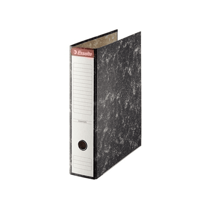 Esselte Archivador de Palanca Formato A4 - Lomo 75mm - Capacidad para 500 Hojas - Color Negro Jaspeado 1