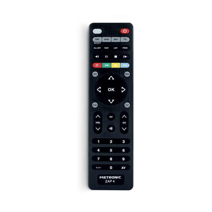 Metronic Mando a Distancia  Universal ZAP 4 EVO 5 Para TV + TDT + SAT + DVD - Color Negro 1
