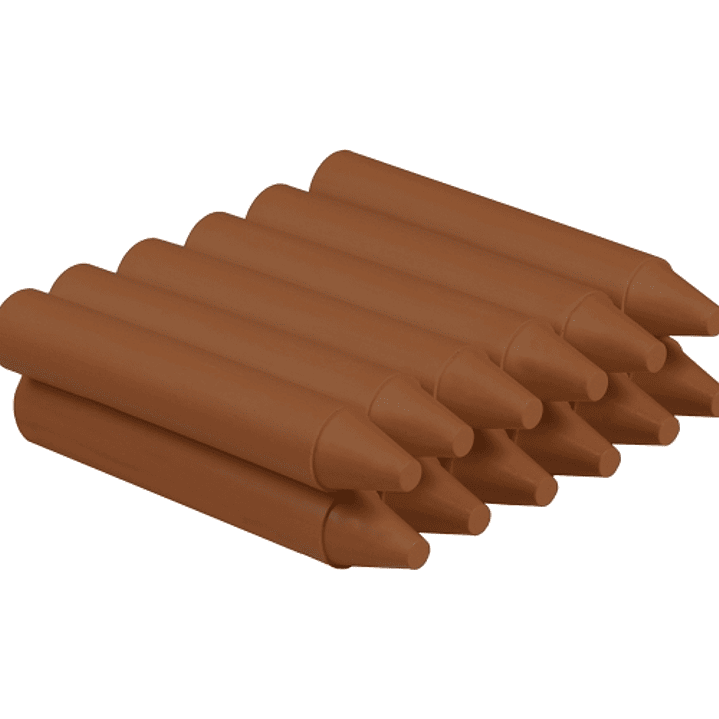 Jovi Estuche de 12 Ceras - No Manchan - No Huelen - Resistentes - Deslizan Bien - Faciles de Afilar - Ideales para Iniciacion al Dibujo - Color Marrón 1