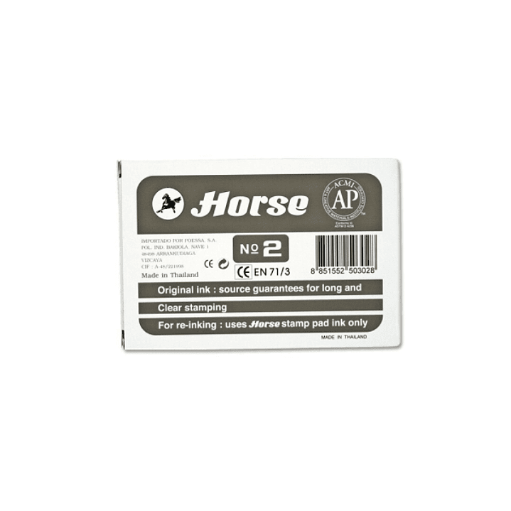 Horse Tampon Metalico Nº2 - Facil de Recargar - Resistente y Duradero - Color Negro 1