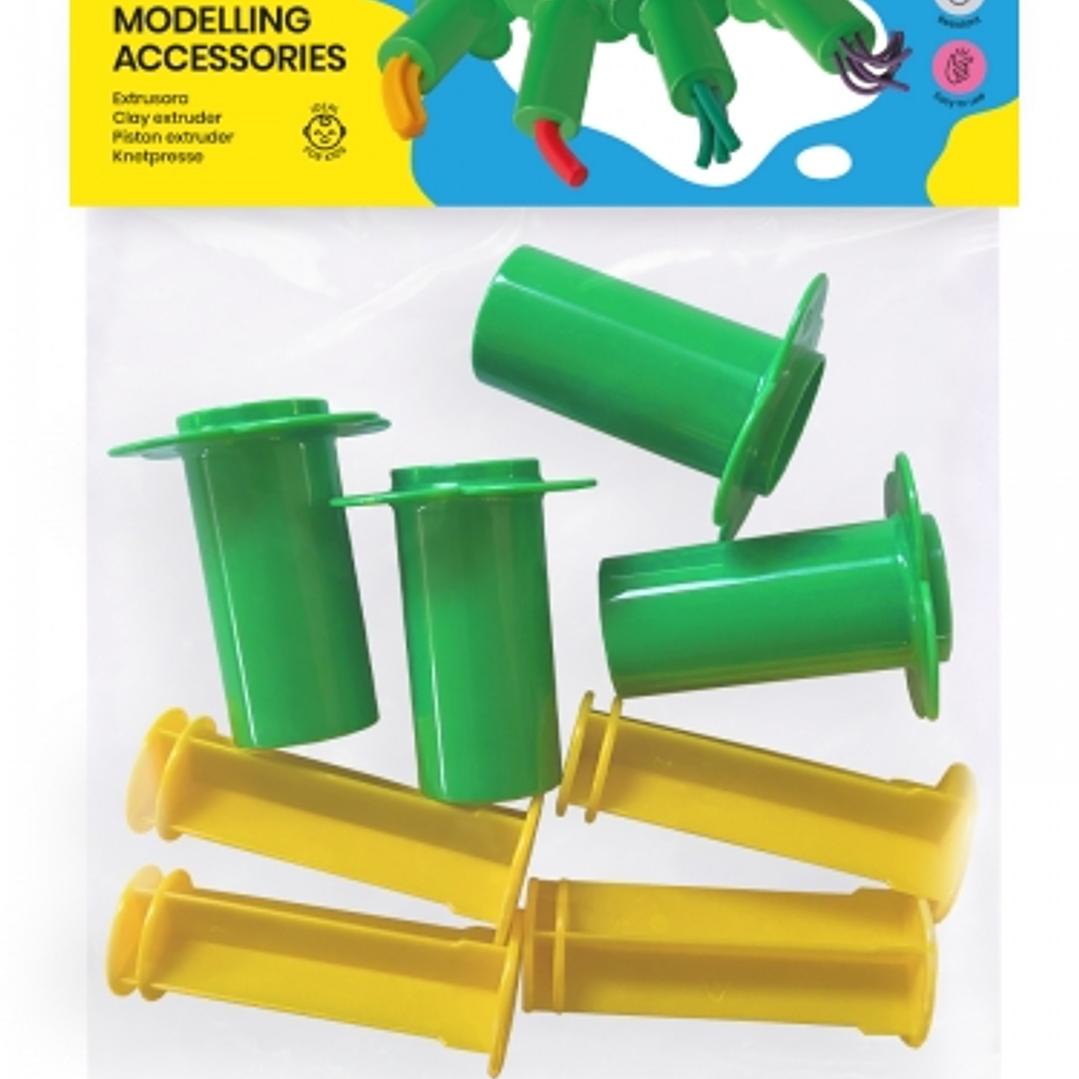 Jovi Soft Dough Blandiver Bolsa Colgable con 4 Extrusoras Formas Diversas - Desarrolla Creatividad y Motricidad Fina - Conoce Colores y Texturas - Div 1