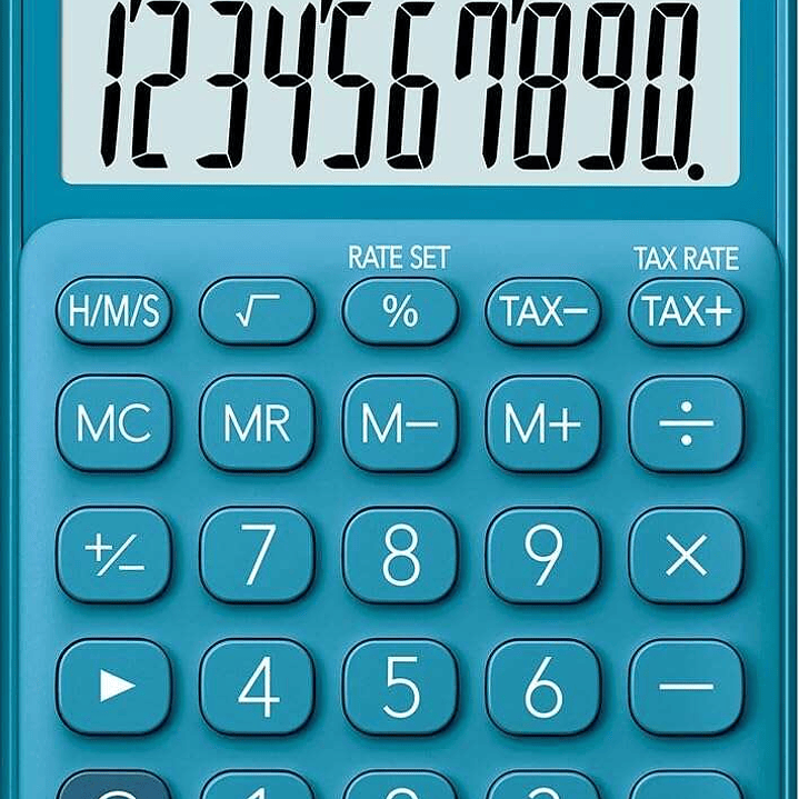 Casio SL-310UC Calculadora de Bolsillo - Calculo de Impuestos - Pantalla LCD de 10 Digitos - Solar y Pilas - Color Azul 1
