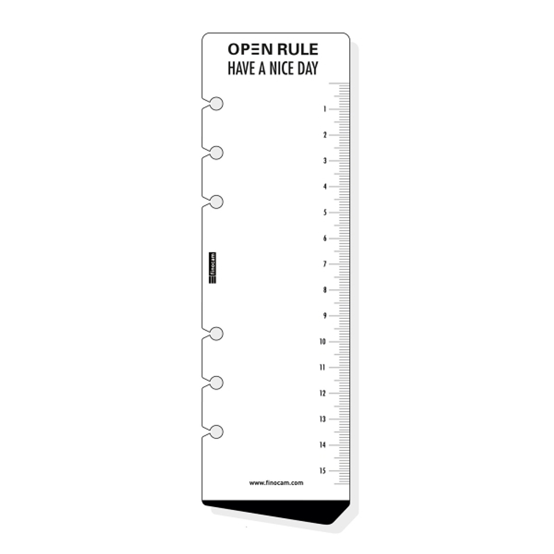 Finocam R559 Regla para Agendas Open - Formato 500 - 57x190mm - Color Blanco 1