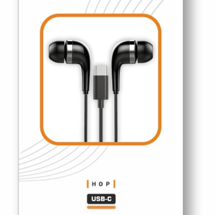 TechOneTech ear Tech Hop Auriculares Intraurales USB-C - Microfono Integrado - Cable de 1.20m - Negro 1