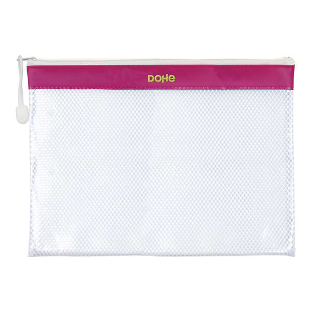 Dohe Bolsa Cremallera PVC - 32x24mm - Ideal para Documentos A4 - Resistente y Duradera 1