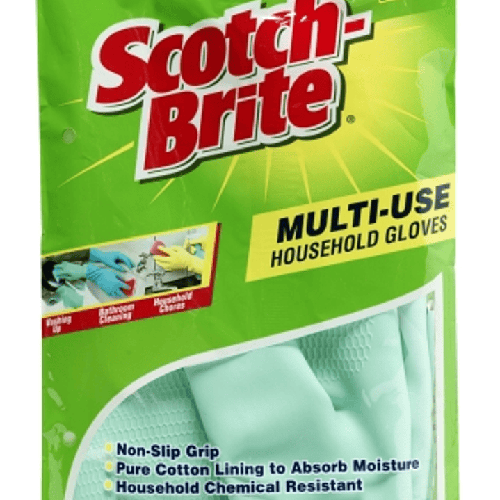 Scotch-Brite Ultra-Sensitive Guantes Multiuso - Talla Grande - Perfumados - Color Turquesa 1